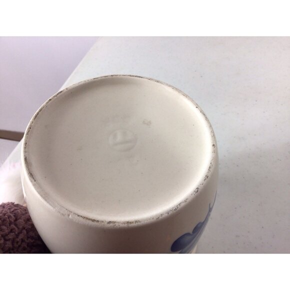 Vintage Kitchen Crock Stonewear Cobalt Blue Lovebirds - Picture 5 of 8